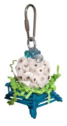 sola ball set inside a small vine basket